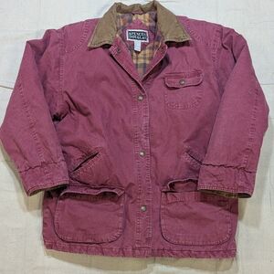 Spencer Douglas Men's Burgundy Field Jacket with Brown Collar